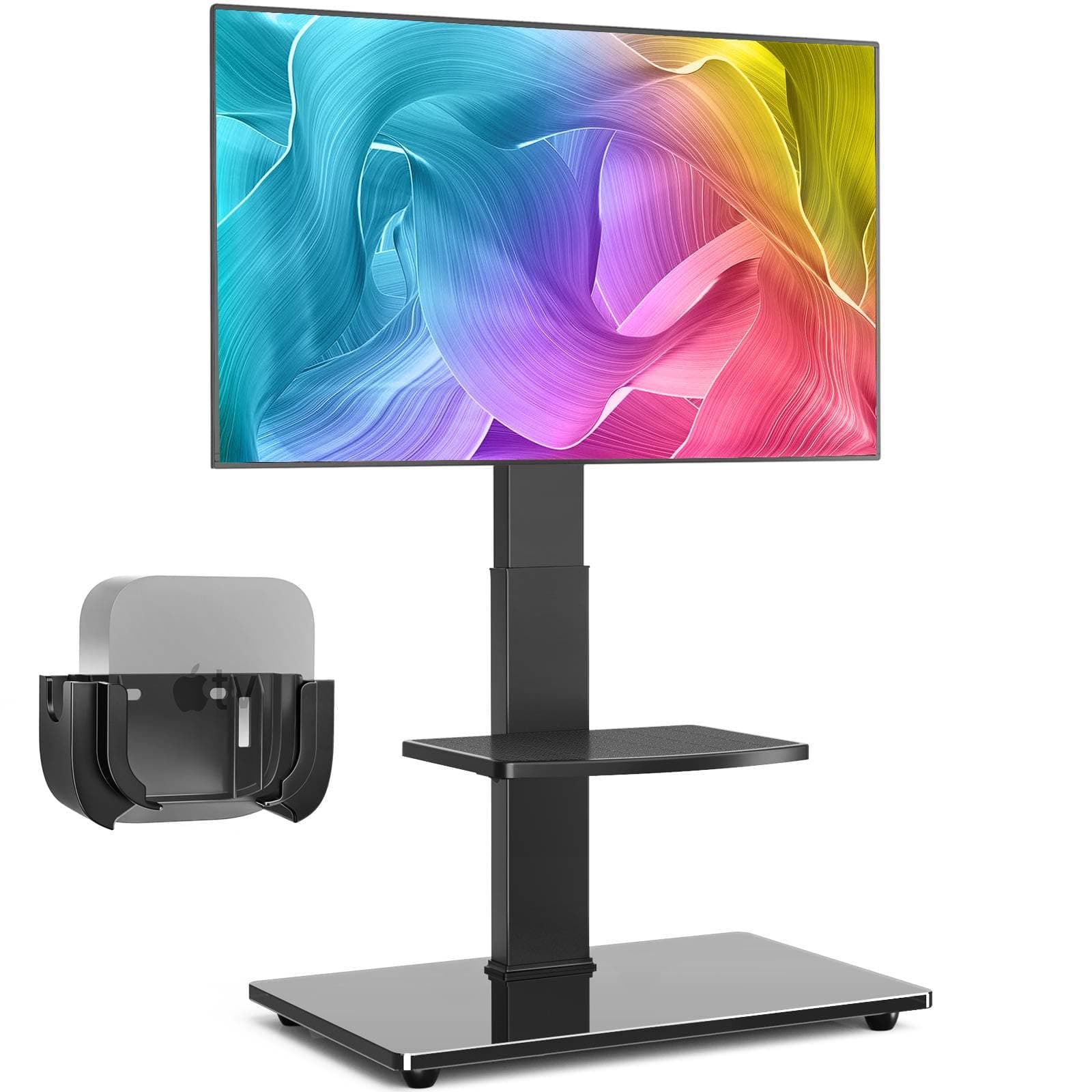 Rfiver Swivel TV Stand with Height Adjustment & Cable Management for 32-70 inch TVs Up to 110lbs