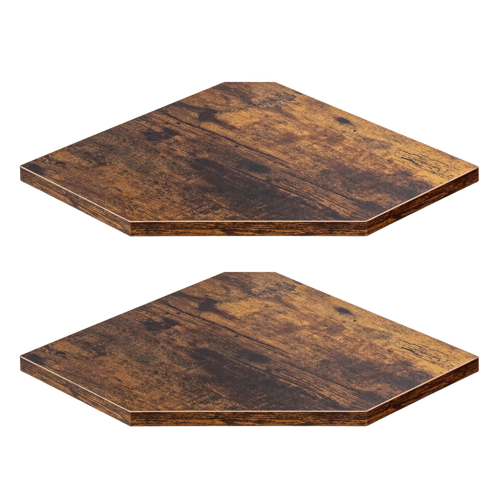 Rustic Wood Corner Wall Shelves Set for Living Room Bedroom Bathroom Kitchen